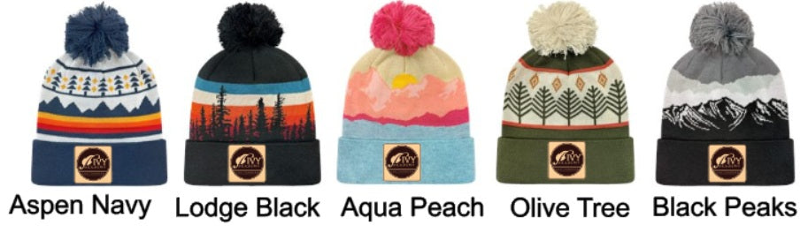 Ivy Spirit Store Beanie w/ Leather Patch Patterns