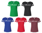 Ivy Spirit Store Women's Football V-Neck Fine Jersey Tee